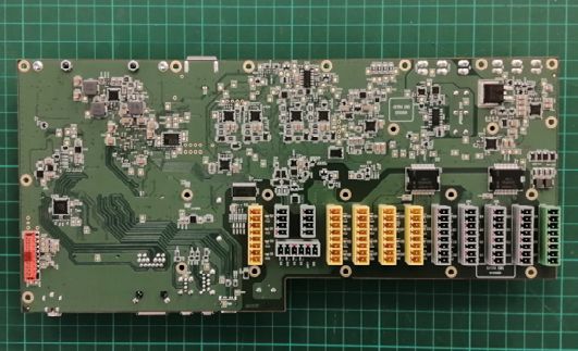 F) Unlike previous hardware iterations, the e-Series controller presents both the safety logic and the control logic merged into a single PCB. See Figure 6 for a simplified diagram.