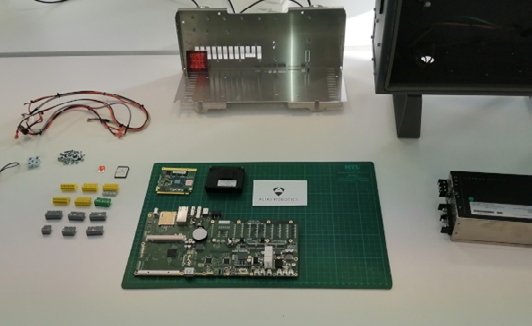 I) Final figure depicting all the components contained inside of the Universal Robots UR3e controller, leaving aside the teach pendant.