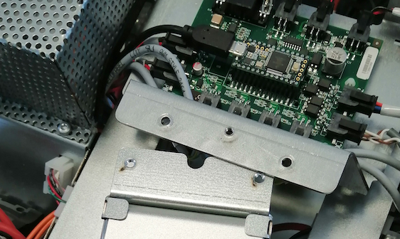 H) Final figure depicting the main components contained inside of the MiR100 robot, alongside the tools used for the teardown.